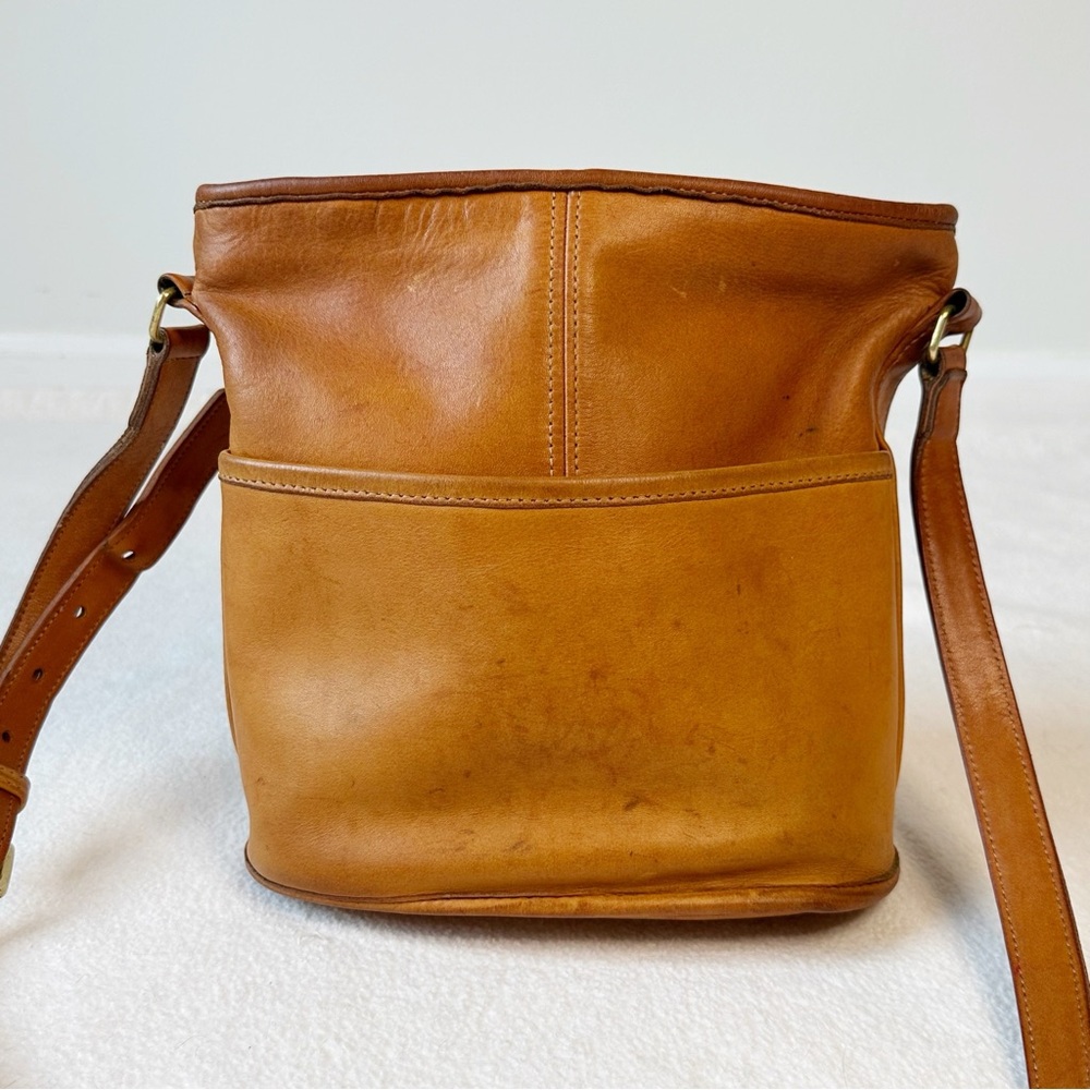Flawed Coach Vintage Bleecker Leather Bucket Bag Small in Honey No. 4070 - Picture 5 of 16